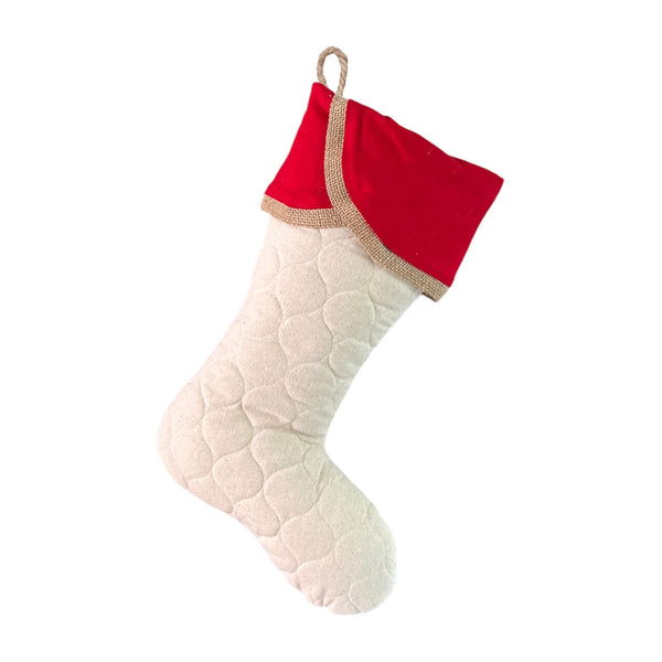 Quilted Stocking with Red Accents - Style V2