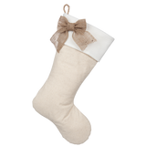 Quilted Stockings with Burlap Bow