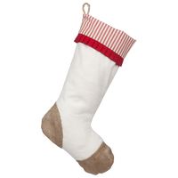 Christmas Stockings with Red Ticking Accents