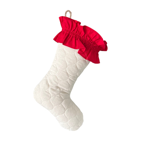 Quilted Stocking with Red Accents - Style M