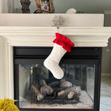 Quilted Stocking with Red Accents - Style M