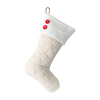 Quilted Stocking with Red Cuff - Style U