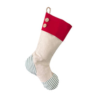 Red and Green Christmas Stocking - Style G
