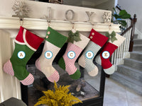 Red and Green Christmas Stocking - Style D