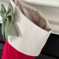 Red and Green Christmas Stocking - Style E