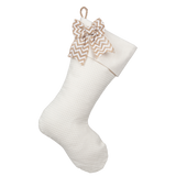 Christmas Stocking with Burlap Accents - Madison F