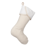 Christmas Stocking with Burlap Accents - Madison G