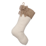 Christmas Stocking with Burlap Accents - Madison H