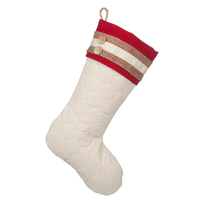 Quilted Stocking with Red Cuff - Style A