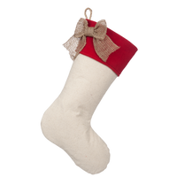 Quilted Stocking with Red Cuff - Style B