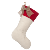 Quilted Stocking with Red Cuff - Style B