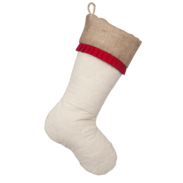 Quilted Stocking with Red Accents - Style P
