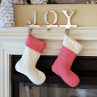 Burlap and Minky Dimple Child Stocking