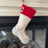Red and Green Christmas Stocking - Style G