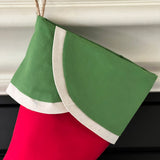 Red and Green Christmas Stocking - Style F